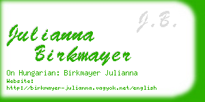 julianna birkmayer business card